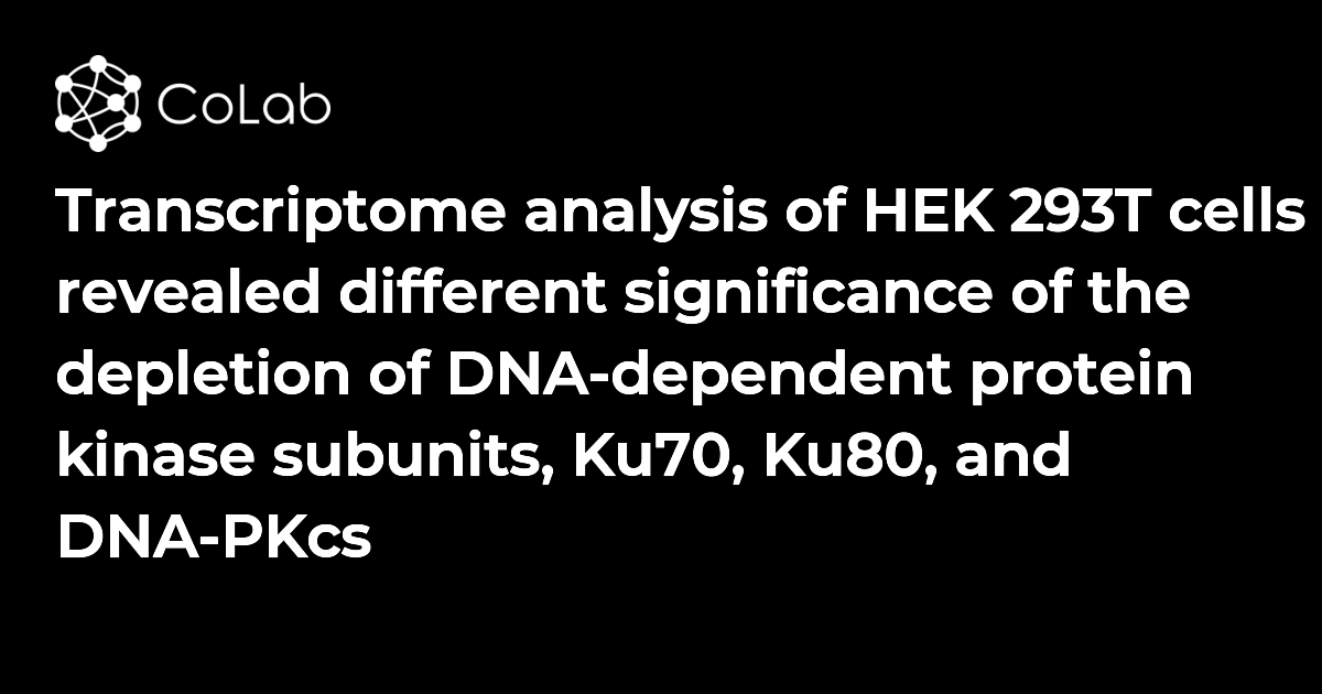 Transcriptome Analysis Of Hek 293t Cells Revealed Different