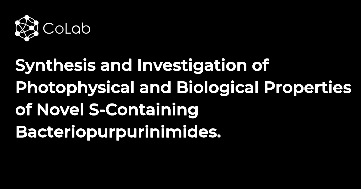 Synthesis And Investigation Of Photophysical And Biological Properties ...