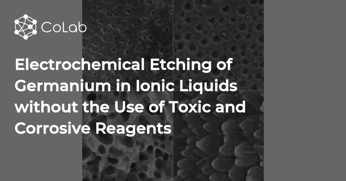 Electrochemical Etching of Germanium in Ionic Liquids without the Use