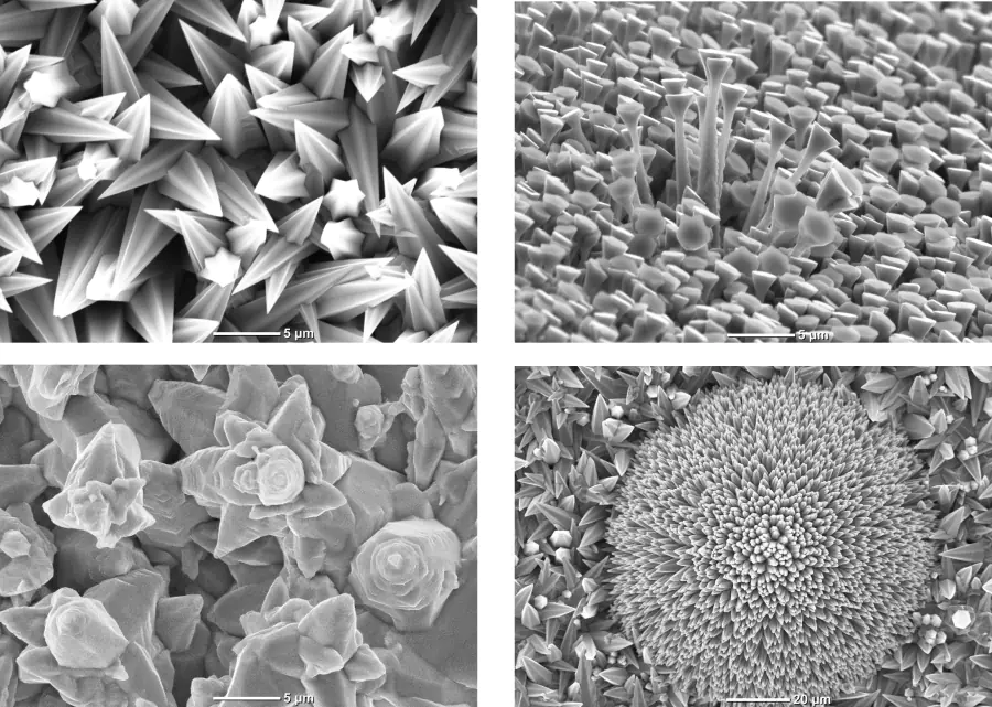 synthesis of micro- and nanostructures of semiconductors such as CdTe, ZnO, SiC,  NiO etc., as well as characterization of the obtained micro- and nanostructures