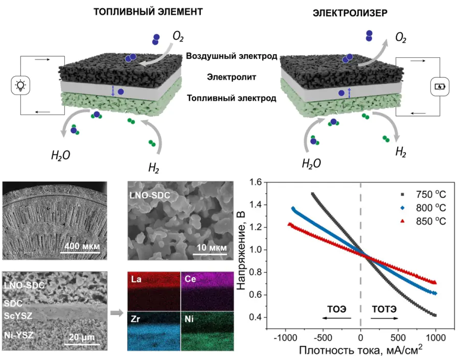 Solid oxide fuel cells and carbon dioxide/water electrolyzers