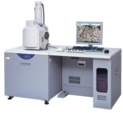 Сканирующий электронный микроскоп Hitachi с приставкой для локального микрорентгеноспектрального анализа (Япония)
